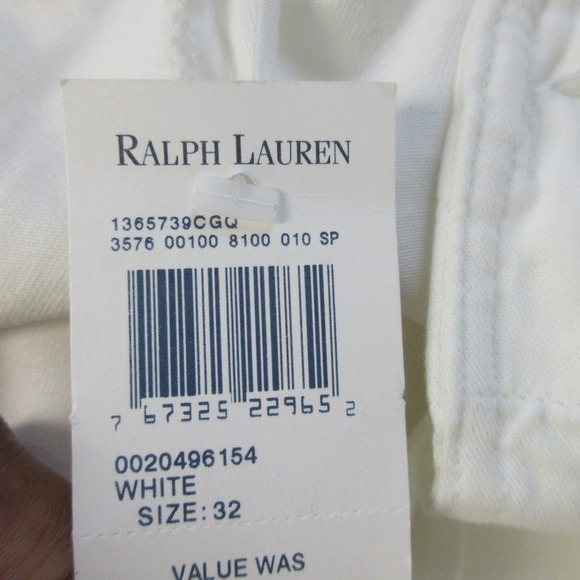 Polo Ralph Lauren Prospect Shorts Men 32 White Preppy Nautical Chino Summer 384 - Picture 3 of 12